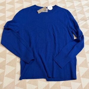 J crew royal blue cashmere crewneck sweater